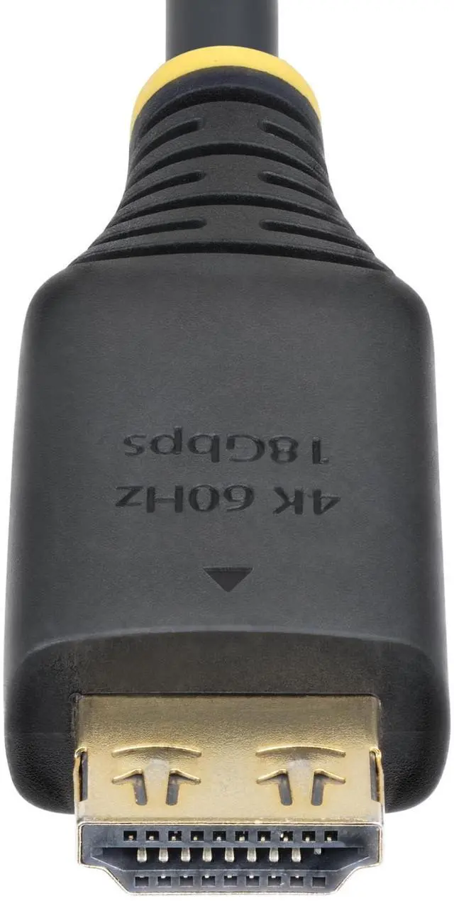 Alt view image 5 of 8 - StarTech 6ft (1.8m) High Speed HDMI Cable with Gripping Connectors, 4K 60Hz/1440p 144Hz, HDR10/HDCP 2.2/ARC, 18Gbps, UHD HDMI Cord for TV/Monitor/Display, TPE Jacket Model HDMI2-CABLE-GRIP-6F