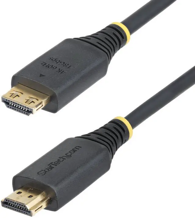 Alt view image 7 of 8 - StarTech 6ft (1.8m) High Speed HDMI Cable with Gripping Connectors, 4K 60Hz/1440p 144Hz, HDR10/HDCP 2.2/ARC, 18Gbps, UHD HDMI Cord for TV/Monitor/Display, TPE Jacket Model HDMI2-CABLE-GRIP-6F