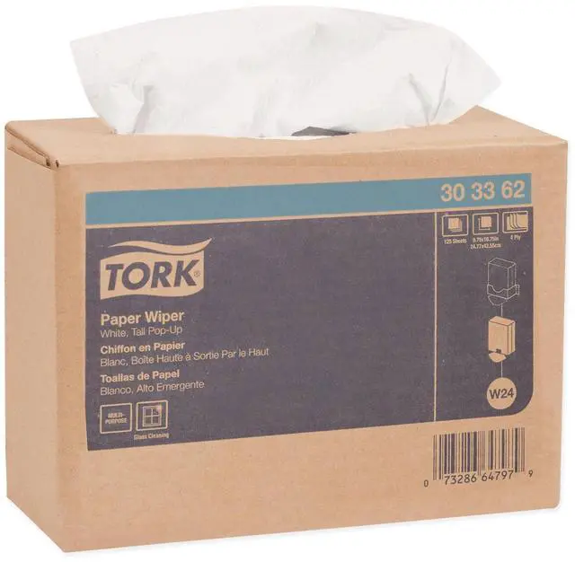 Alt view image 2 of 6 - Essity Multipurpose Paper Wiper 9.75 x 16.75 White 125/Box 8 Boxes/Carton 303362
