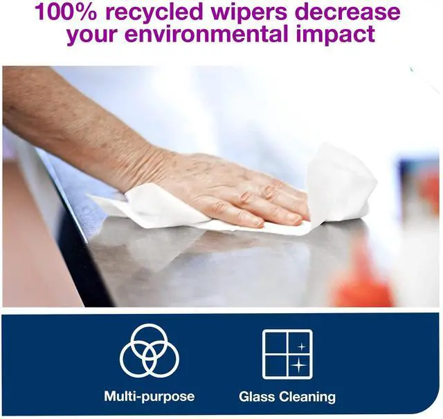 Alt view image 4 of 6 - Essity Multipurpose Paper Wiper 9.75 x 16.75 White 125/Box 8 Boxes/Carton 303362