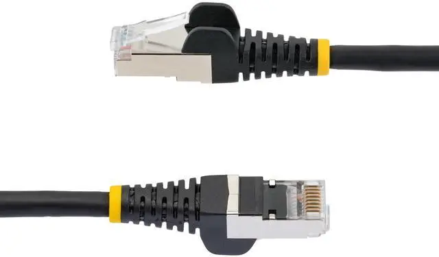 Alt view image 3 of 8 - StarTech 100ft Black CAT6a Ethernet Cable, Snagless RJ45, 10GbE, 100W PoE++, S/FTP, LSZH, 27AWG Pure Bare Copper Wire, 500MHz, Shielded Network Patch Cord w/Strain Reliefs Model NLBK-100F-6A-PATCH