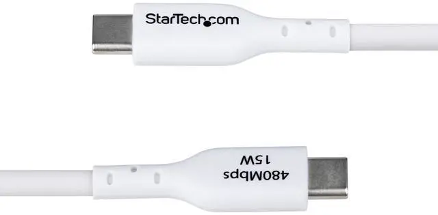 Alt view image 6 of 8 - StarTech 10ft (3m) USB-A to USB-C Charging Cable, Charge & Sync, 3A, USB 2.0, TPE Jacket - White USB Charging Cord Model USB2AC10FWHE