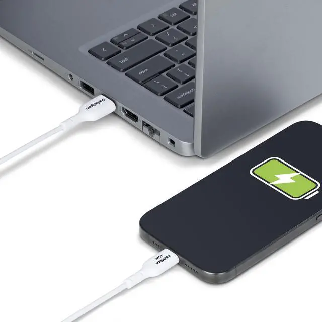 Alt view image 8 of 8 - StarTech 10ft (3m) USB-A to USB-C Charging Cable, Charge & Sync, 3A, USB 2.0, TPE Jacket - White USB Charging Cord Model USB2AC10FWHE