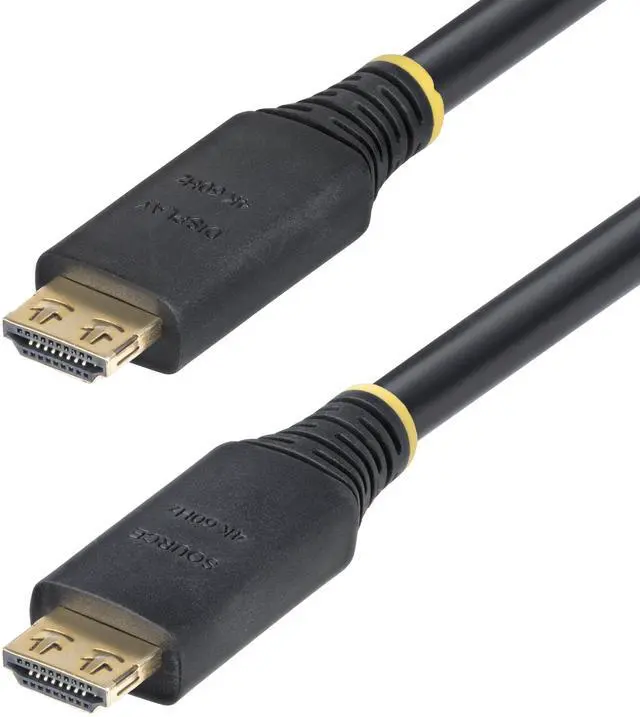 Alt view image 8 of 8 - StarTech 35ft (10.6m) Active High Speed HDMI Cable with Gripping Connectors, 4K 60Hz/1440p 144Hz, HDR10/HDCP 2.2/ARC, 18Gbps, UHD HDMI Cord for TV/Monitor/Display, TPE Jacket HDMI2-CABLE-GRIP-35F