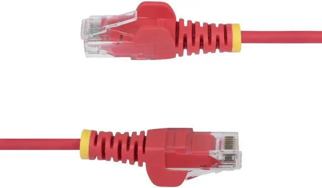 Alt view image 7 of 9 - StarTech 5ft Red Slim CAT6 Ethernet Cable, Snagless, 100W PoE, UTP, LSZH, 28AWG Bare Copper Wire, Slim RJ45 Network Patch Cord, Fluke Tested N6PAT5RDS