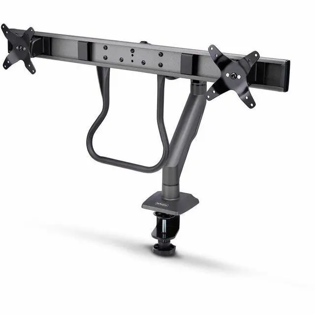 Alt view image 5 of 11 - StarTech Desk Mount Dual Monitor Arm with Crossbar, Up To 27 Displays, VESA 75x75/100x100, Max 33lb/15kg, C-Clamp, Fully Articulating, Mechanical Spring, TAA - H2M1AS2-MONITOR-ARM