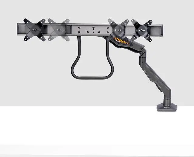 Alt view image 7 of 11 - StarTech Desk Mount Dual Monitor Arm with Crossbar, Up To 27 Displays, VESA 75x75/100x100, Max 33lb/15kg, C-Clamp, Fully Articulating, Mechanical Spring, TAA - H2M1AS2-MONITOR-ARM