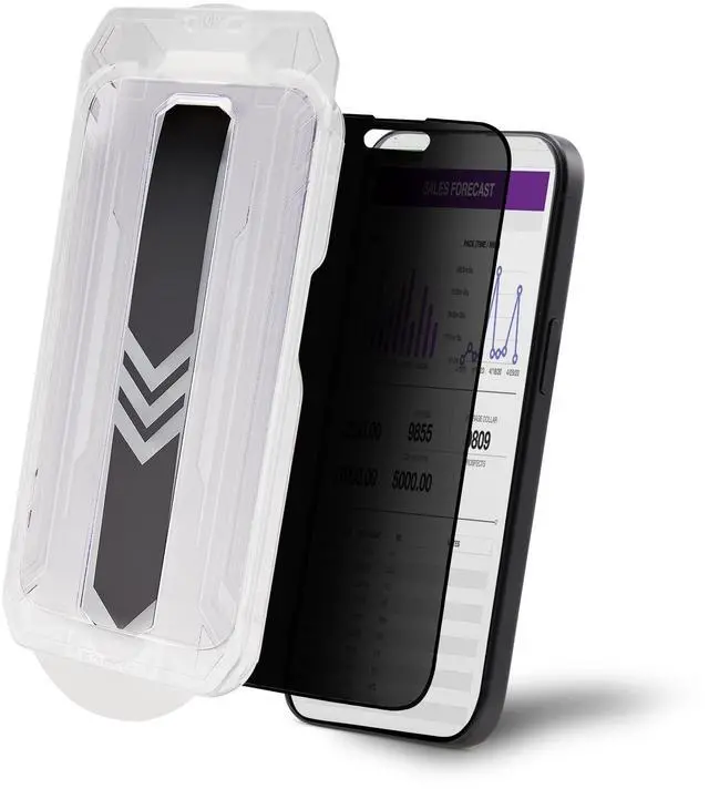 Alt view image 6 of 10 - STARTECH 4-Way Privacy Screen For iPhone 15, Supports Portrait/Landscape Orientation, Touch-Enabled, +/- 30 Deg. View, Tempered Glass Protector, 4Way Filter