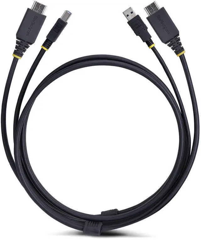 Alt view image 3 of 6 - StarTech  6ft (1.8m) HDMI and USB 5Gbps KVM Cable, 4K 60Hz, HDMI 2.0 and USB Combo Cable for KVM Switches Model HU1226-KVM-CABLE