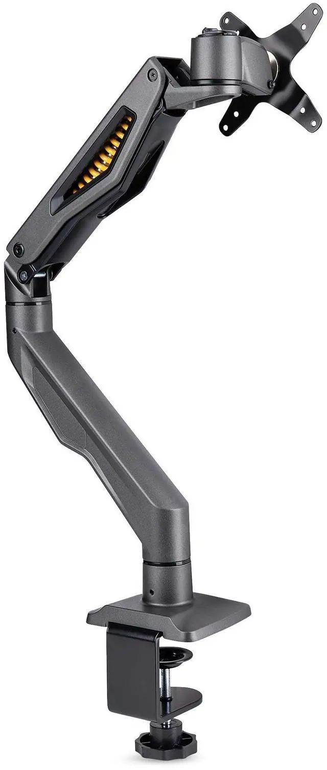 Alt view image 5 of 10 - StarTech Desk Mount Monitor Arm, Up To 32 Display, Max 22lb/10kg, VESA 75x75/100x100, C-Clamp, Fully Articulating, Mechanical Spring, TAA-compliant - H1M1AG2-MONITOR-ARM