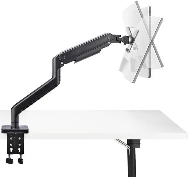 Alt view image 9 of 10 - StarTech Monitor Desk Mount for up to 49in 32:9 Ultrawide Curved Screens, Mechanical Spring Arm, C-Clamp/Grommet, Tool-Less Adjustment, Max 44lb/20kg - H1M1AG1-MONITOR-ARM
