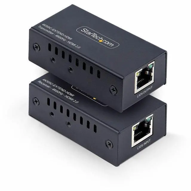 Alt view image 2 of 8 - StarTech HDMI Extender Over CAT5e/CAT6, 4K 60Hz, Up to 200ft (60m), Transmitter and Receiver Kit, Power Over Cable, Compact Form Factor Model 4K50IC-EXTEND-HDMI