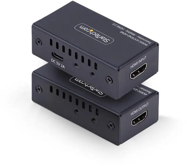 Alt view image 6 of 8 - StarTech HDMI Extender Over CAT5e/CAT6, 4K 60Hz, Up to 200ft (60m), Transmitter and Receiver Kit, Power Over Cable, Compact Form Factor Model 4K50IC-EXTEND-HDMI