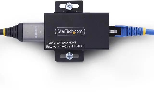 Alt view image 4 of 8 - StarTech HDMI Extender Over CAT5e/CAT6, 4K 60Hz, Up to 200ft (60m), Transmitter and Receiver Kit, Power Over Cable, Compact Form Factor Model 4K50IC-EXTEND-HDMI
