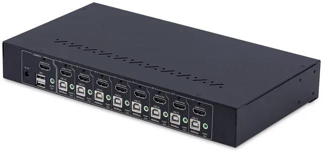 Alt view image 5 of 9 - StarTech 8-Port HDMI KVM Switch with 1U Rack Mount Kit, 4K 60Hz HDMI 2.0, Push-Button & Hotkey Switching, 4-Port USB Hub, OS Independent, TAA Compliant - R8AH202-KVM-SWITCH