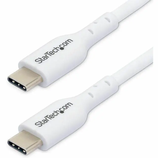 Alt view image 3 of 6 - StarTech 6ft (1.8m) White USB-C Charging Cable, USB C Cable, USB 2.0 Type-C Laptop Charger Cord, 60W Power Delivery, TPE Jacket, USB-C Data Transfer Cable, M/M - USB2CC6FWHE