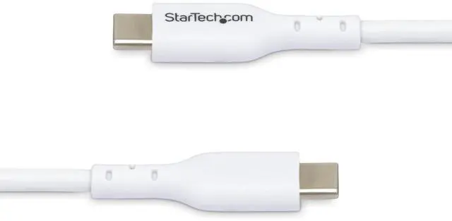 Alt view image 5 of 6 - StarTech 6ft (1.8m) White USB-C Charging Cable, USB C Cable, USB 2.0 Type-C Laptop Charger Cord, 60W Power Delivery, TPE Jacket, USB-C Data Transfer Cable, M/M - USB2CC6FWHE