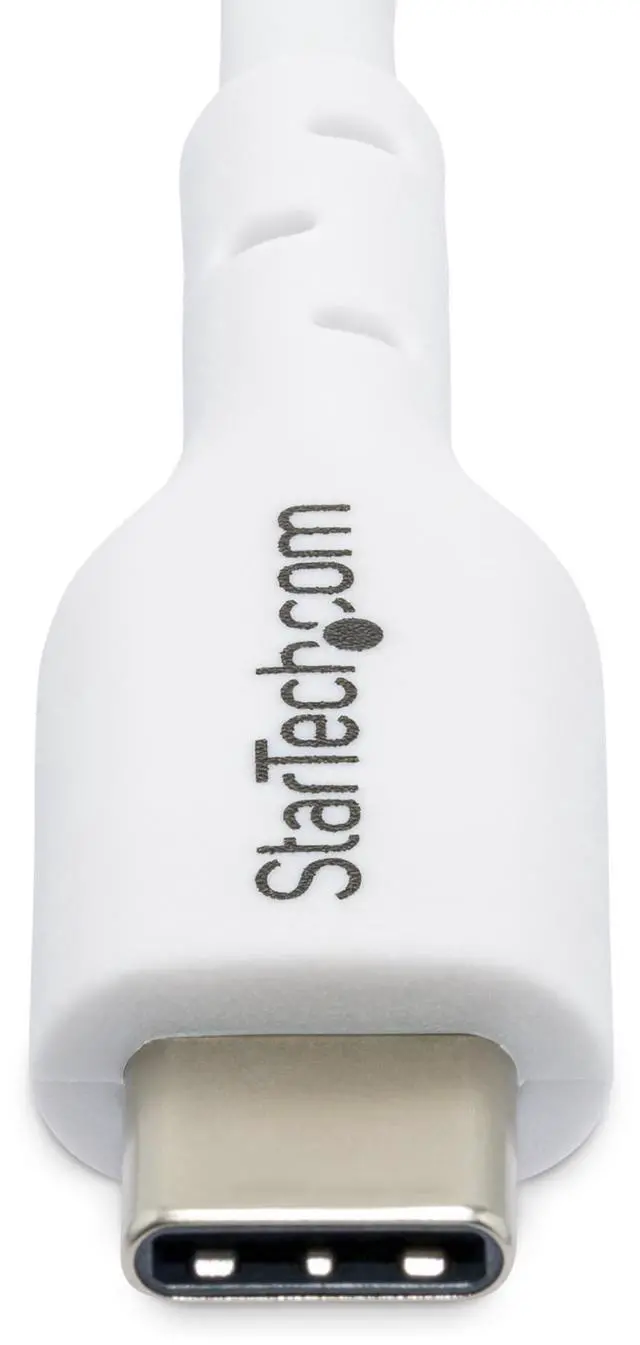 Alt view image 6 of 6 - StarTech 6ft (1.8m) White USB-C Charging Cable, USB C Cable, USB 2.0 Type-C Laptop Charger Cord, 60W Power Delivery, TPE Jacket, USB-C Data Transfer Cable, M/M - USB2CC6FWHE