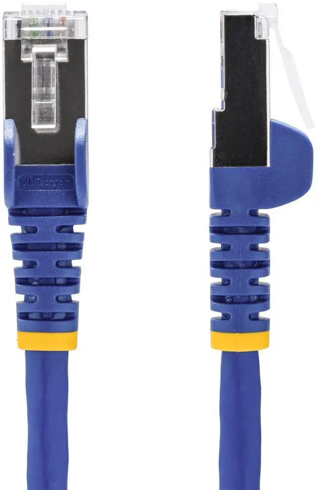 Alt view image 4 of 6 - StarTech 6in Blue CAT8 Ethernet Cable, Snagless RJ45, 25G/40G, 2000MHz, 100W PoE, S/FTP 26AWG Pure Bare Copper Wire, LSZH, Shielded Network Patch Cord - NLBL-6IN-CAT8-PATCH