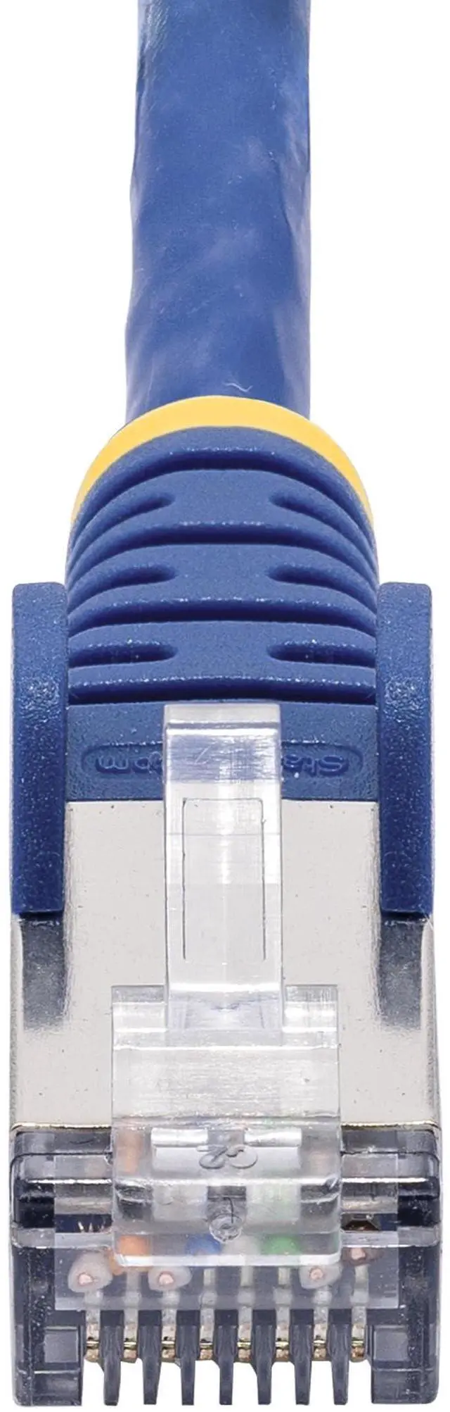 Alt view image 5 of 6 - StarTech 6in Blue CAT8 Ethernet Cable, Snagless RJ45, 25G/40G, 2000MHz, 100W PoE, S/FTP 26AWG Pure Bare Copper Wire, LSZH, Shielded Network Patch Cord - NLBL-6IN-CAT8-PATCH