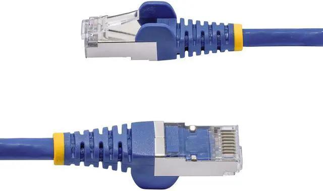 Alt view image 6 of 6 - StarTech 6in Blue CAT8 Ethernet Cable, Snagless RJ45, 25G/40G, 2000MHz, 100W PoE, S/FTP 26AWG Pure Bare Copper Wire, LSZH, Shielded Network Patch Cord - NLBL-6IN-CAT8-PATCH