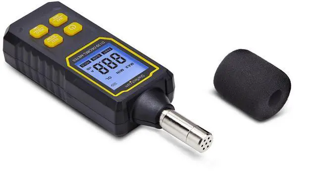 Alt view image 5 of 9 - StarTech Handheld Digital Sound Meter w/Large LCD, Noise/Decibel Reader for Server Room/Office, Audio Level Monitor, 30-130dBA Range, Accurate Min/Max Readings - D130-DECIBEL-METER