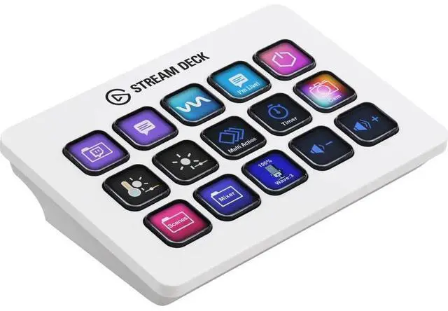 Alt view image 8 of 20 - Elgato Stream Deck MK.2 Keypad with 15 Customizable LCD Keys, White #10GBA9911