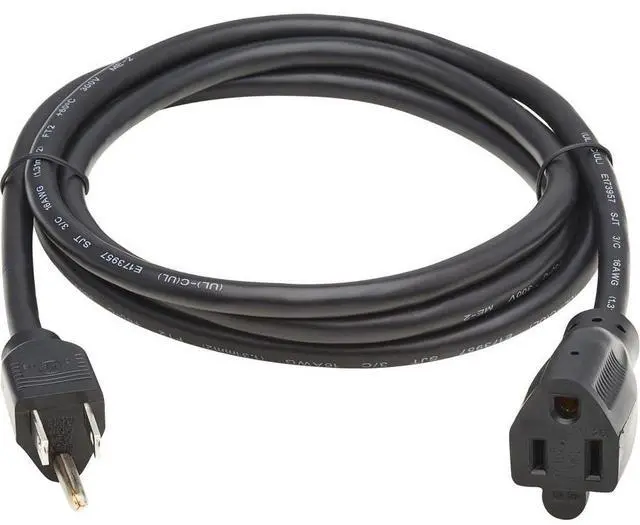Alt view image 8 of 12 - Tripp Lite 6ft Power Extension Cord NEMA 5-15P to NEMA 5-15R Black P02200613A