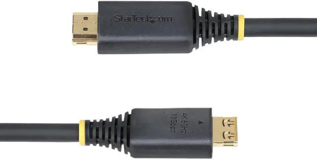 Alt view image 3 of 8 - StarTech 15ft (4.6m) High Speed HDMI Cable with Gripping Connectors, 4K 60Hz/1440p 144Hz, HDR10/HDCP 2.2/ARC, 18Gbps, UHD HDMI Cord for TV/Monitor/Display, TPE Jacket Model HDMI2-CABLE-GRIP-15F