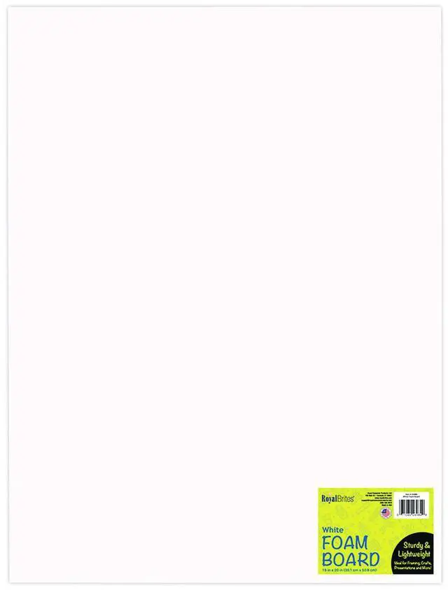 Main image of Foam Board 15" x 20" 3/16" Thick White 10/Pack 26984