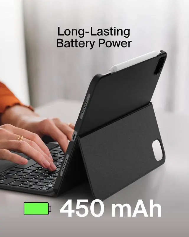 Alt view image 20 of 20 - Belkin Connect Keyboard/Cover Case (Folio) for 10.9" to 11" Apple iPad Air (5th Generation), iPad Pro 11 (2022), iPad Air (4th Generation), iPad Air 11 (2024), iPad Pro (2nd Generation), iPa