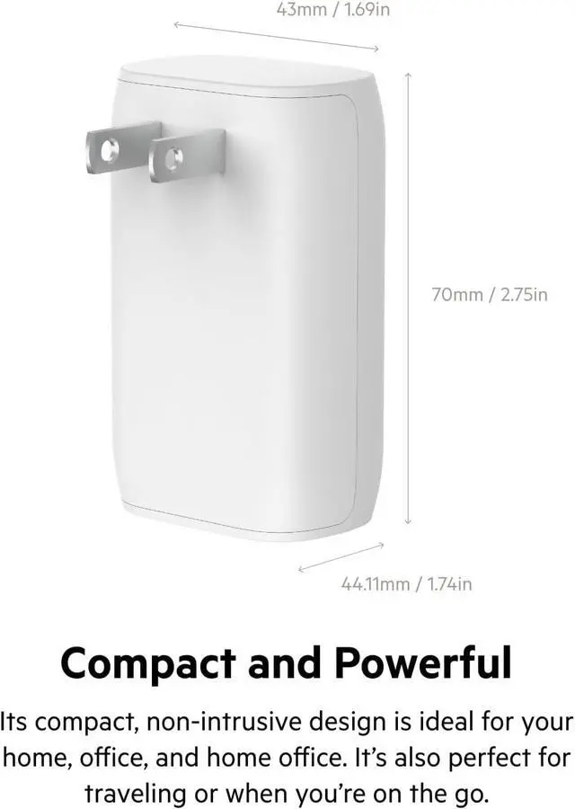 Alt view image 2 of 7 - Belkin Dual Wall Charger with PPS + USB-C Cable w/Lightning Connector