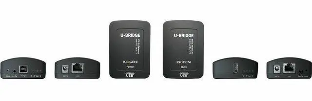 Alt view image 10 of 13 - INOGENI Video Extender Transmitter/Receiver - 328.08 ft Range - 2 x Network (RJ-45) - 2 x USB - 4K - Category 5e, Category 6, Category 7 - Desktop PC, Camera, Microphone, Audio, Keyboard