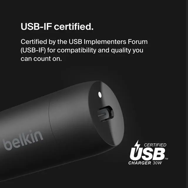 Alt view image 3 of 7 - Belkin BoostCharge 30W USB-C Car Charger + USB-C to USB-C Cable CCA004BT1MBKB6