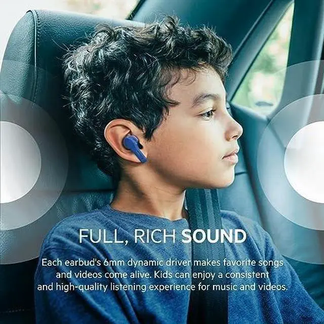 Alt view image 13 of 14 - SoundForm Nano Wireless Earbuds for Kids Blue