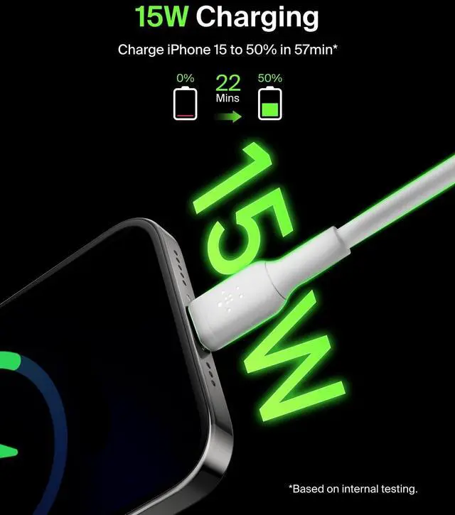 Alt view image 2 of 7 - Belkin BoostCharge USB cable 1 m USB 2.0 USB A USB C White