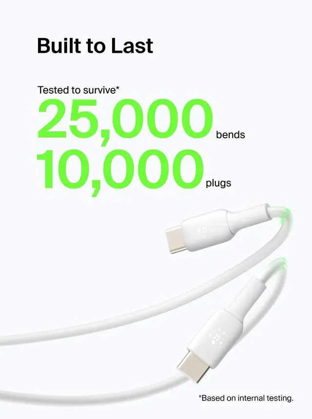 Alt view image 4 of 7 - Belkin BoostCharge USB cable 1 m USB 2.0 USB A USB C White