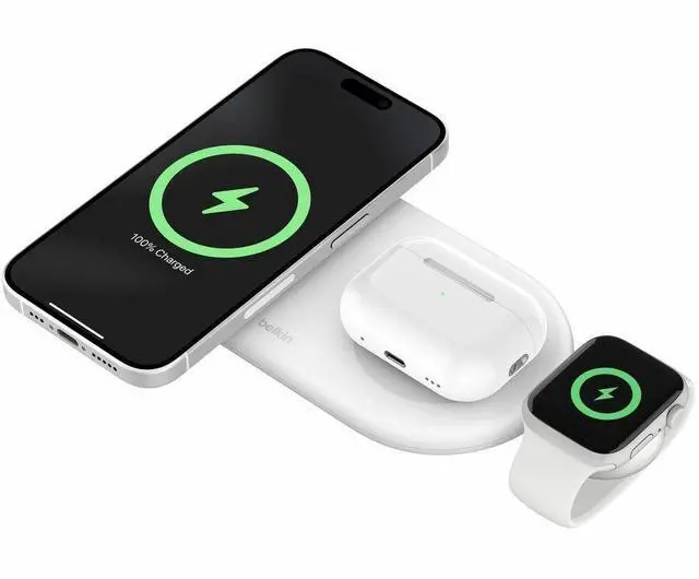 Alt view image 2 of 8 - Belkin BoostCharge Pro Induction Charger - For Qi2-enabled DeviceProprietary Battery Size - Magnetic