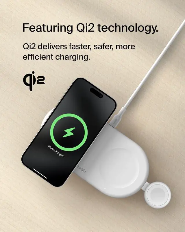 Alt view image 5 of 8 - Belkin BoostCharge Pro Induction Charger - For Qi2-enabled DeviceProprietary Battery Size - Magnetic