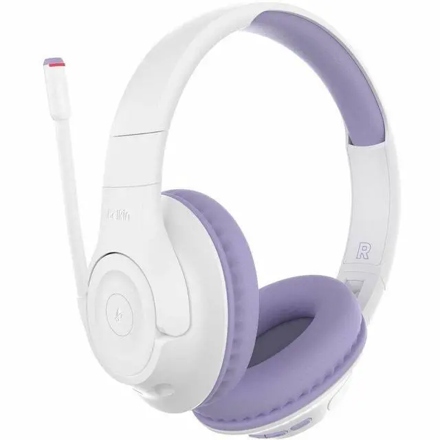 Alt view image 6 of 12 - Belkin AUD006btLV SoundForm Inspire Wireless Over-Ear Headset for Kids -  Lavender