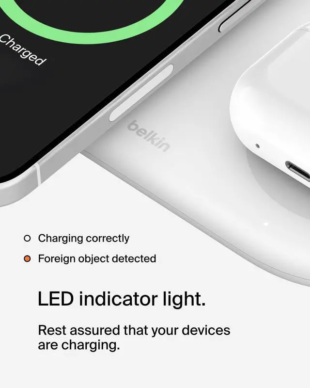 Alt view image 7 of 8 - Belkin BoostCharge Pro Induction Charger - For Qi2-enabled DeviceProprietary Battery Size - Magnetic