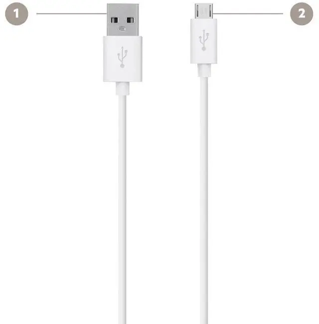 Alt view image 9 of 13 - BELKIN F2CU012bt04-WHT White Micro USB Charge/Sync Cable