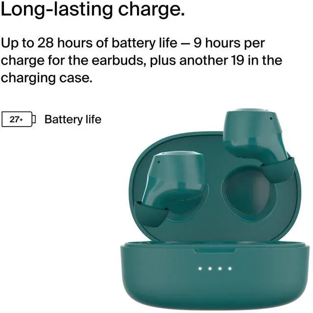 Alt view image 5 of 10 - Belkin SoundForm Bolt True Wireless In-ear Earbuds - Teal