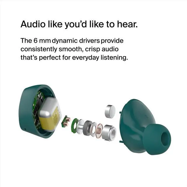 Alt view image 7 of 10 - Belkin SoundForm Bolt True Wireless In-ear Earbuds - Teal