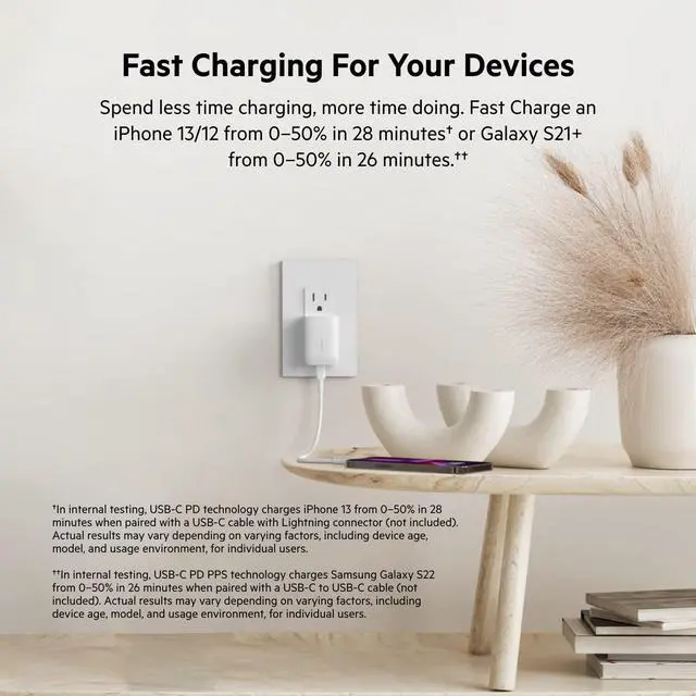 Alt view image 4 of 8 - Belkin 20W USB-C PPS WALL CHARGER - WCA006DQWH