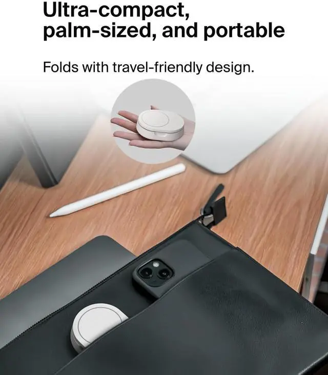 Alt view image 18 of 20 - Belkin BoostCharge Pro Convertible Magnetic Wireless Charging Stand with Qi2 15W - For Qi2-enabled Device, iPhone, Earbud - Input connectors: USB - Magnetic, Compact, MagSafe Technology