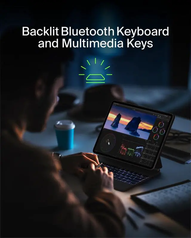 Alt view image 12 of 14 - Belkin Connect Keyboard/Cover Case (Folio) for 12.9" to 13" Apple iPad Air 13 (2024), iPad Pro (3rd Generation), iPad Pro (4th Generation), iPad Pro (5th Generation), iPad Pro (6th Generatio