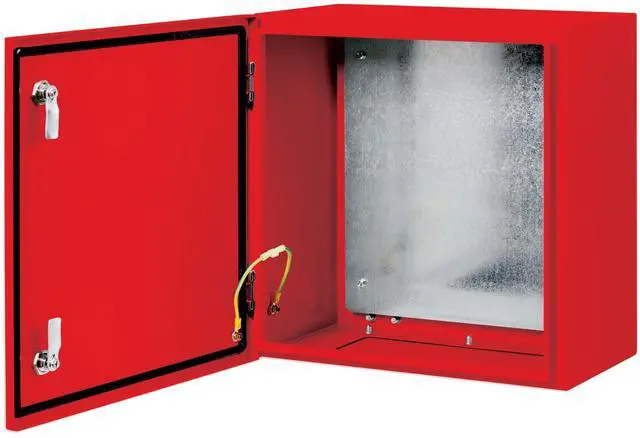 Alt view image 6 of 10 - Tripp Lite OUTDOOR INDUSTRIAL ENCLOSURE W LOCK 18 X 18 X 10IN NEMA 4 RED - SRIN4181810R