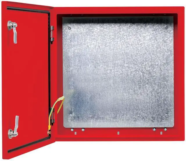 Alt view image 8 of 10 - Tripp Lite OUTDOOR INDUSTRIAL ENCLOSURE W LOCK 18 X 18 X 10IN NEMA 4 RED - SRIN4181810R