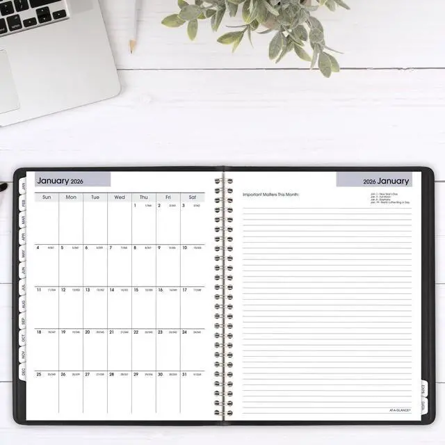 Alt view image 3 of 7 - At-A-Glance Executive Weekly/Monthly Planner 8 3/4 x 6 7/8 Black 2026 G54500